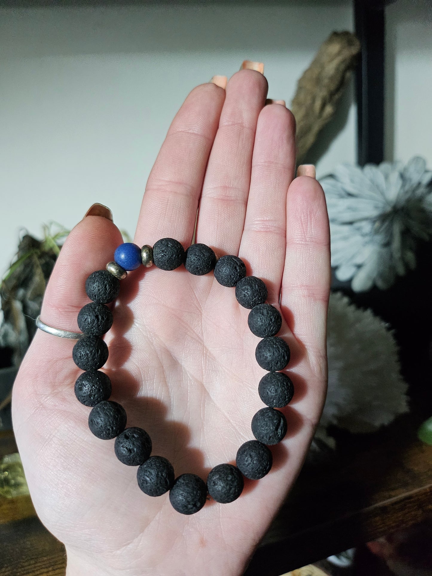 Bracelet en Pierre de lave et aventurine