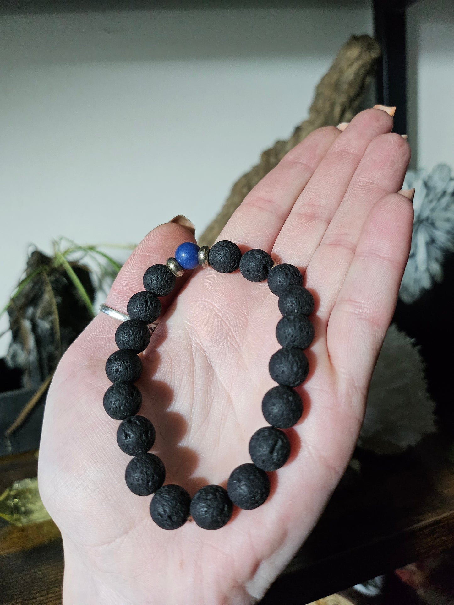 Bracelet en Pierre de lave et aventurine