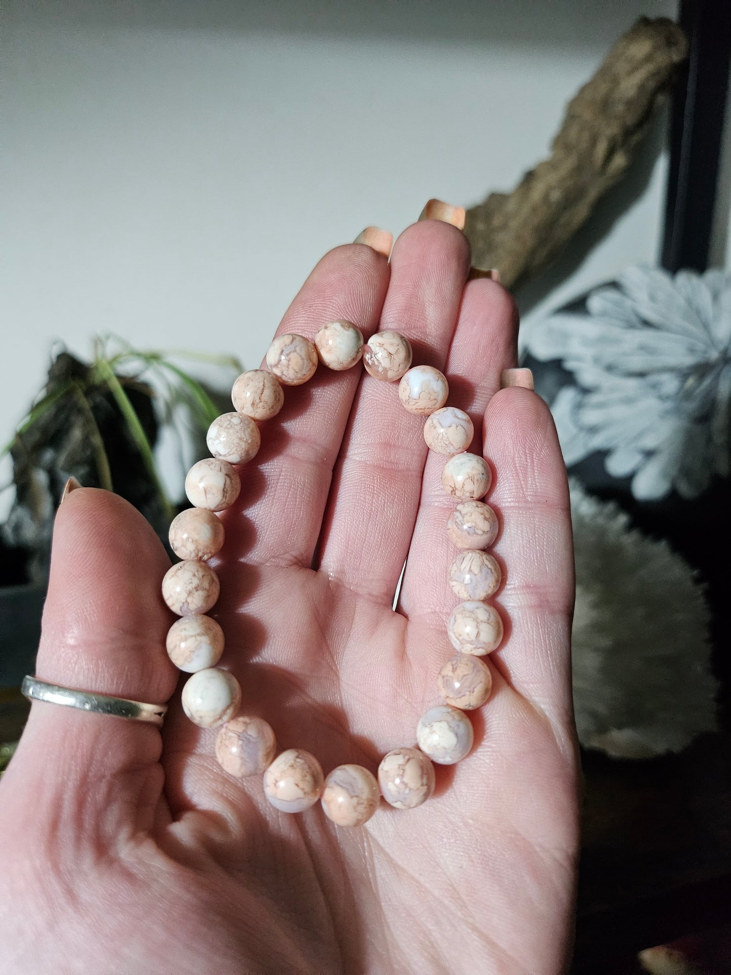 Bracelet en Agate fleur