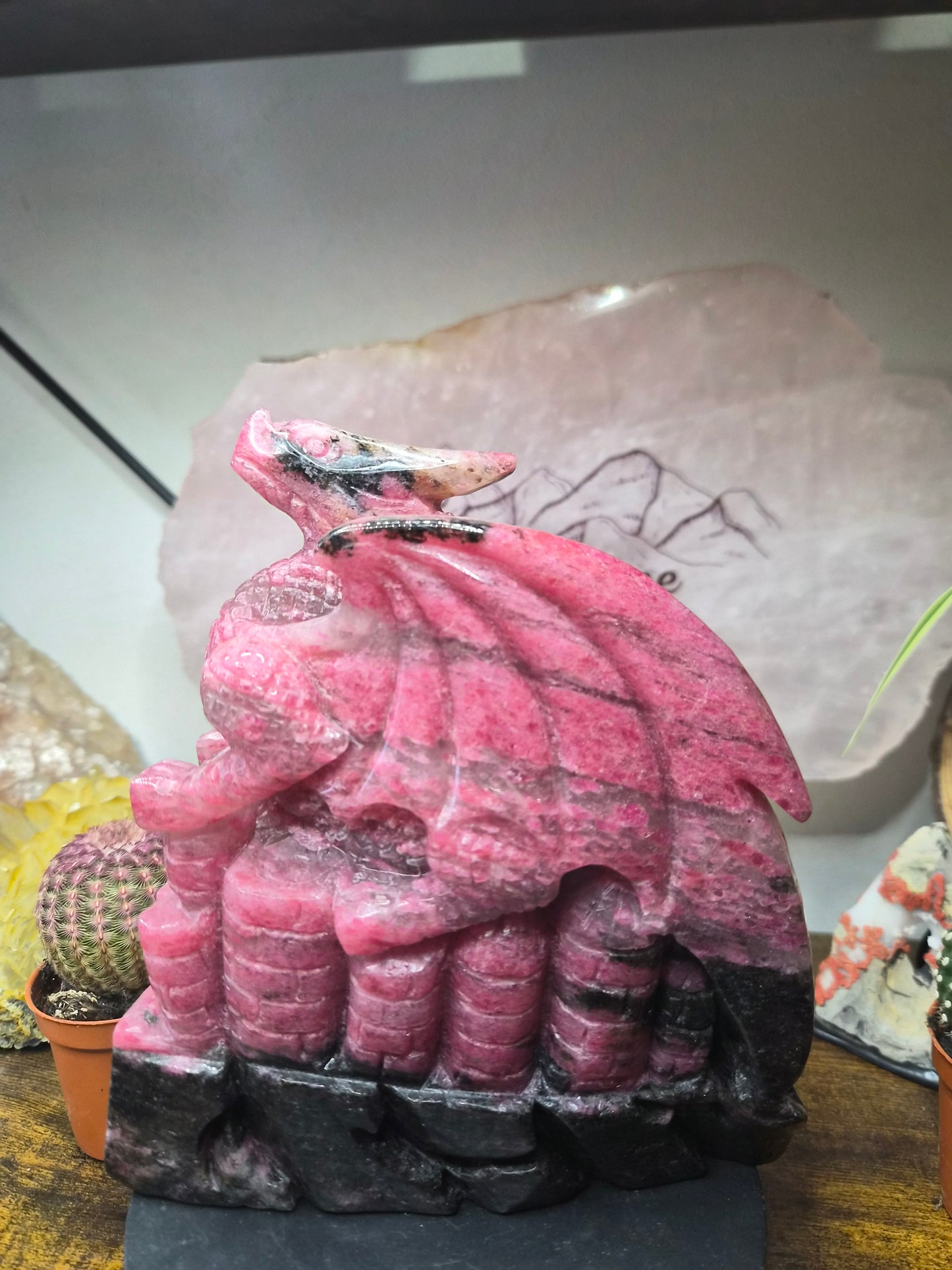 Dragon en Rhodonite
