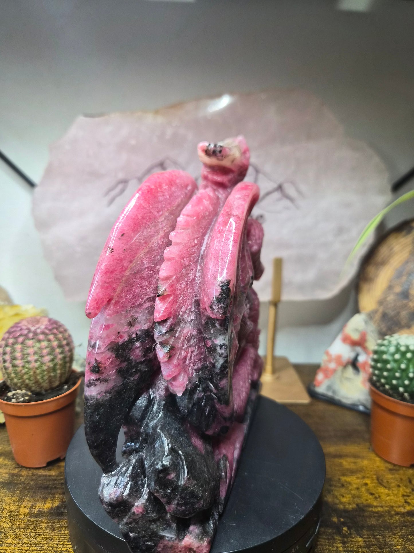Dragon en Rhodonite