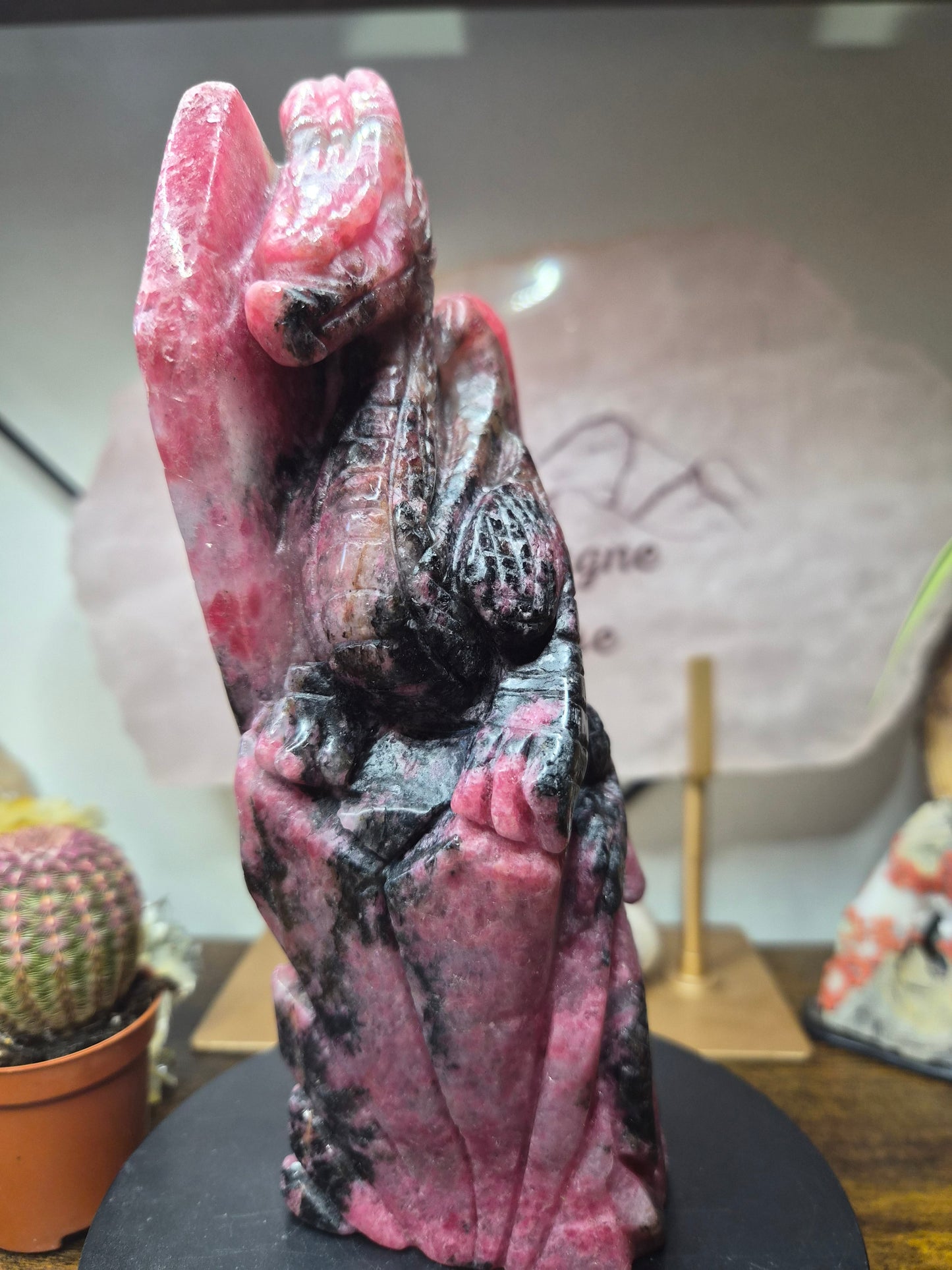 Dragon en Rhodonite