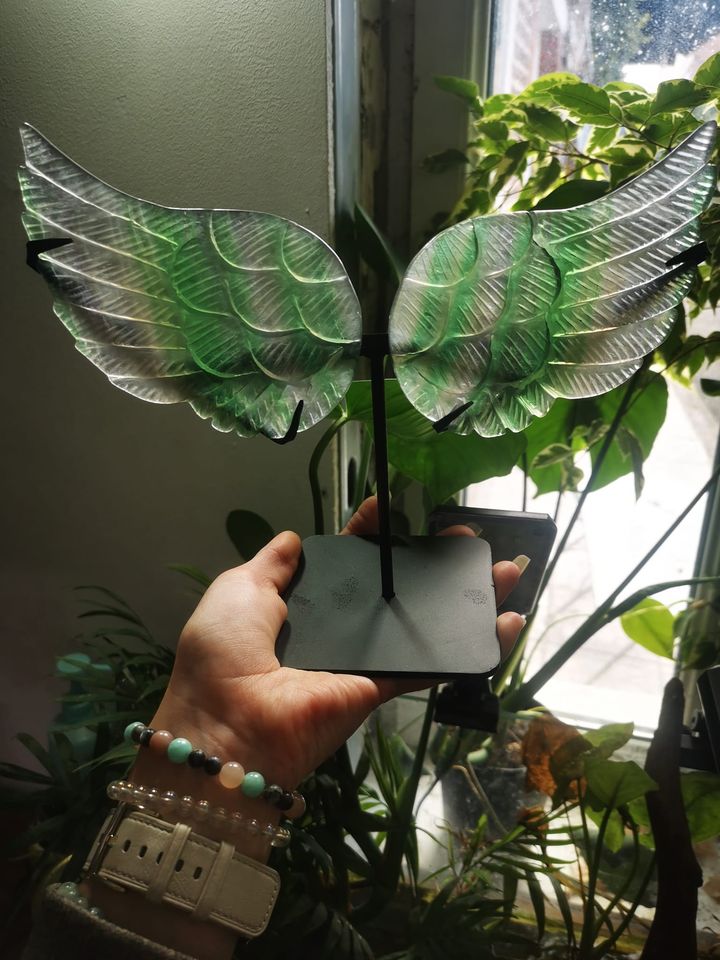 Ailes d'ange en Fluorite verte