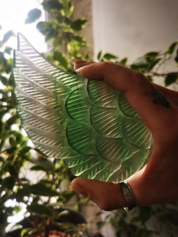 Ailes d'ange en Fluorite verte