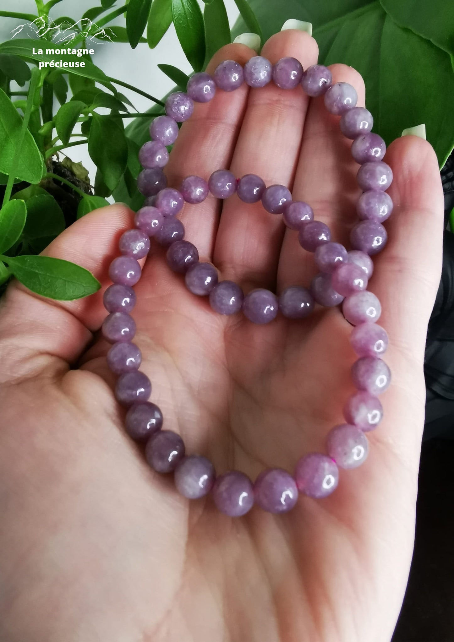 Bracelet en Améthyste rose 6mm