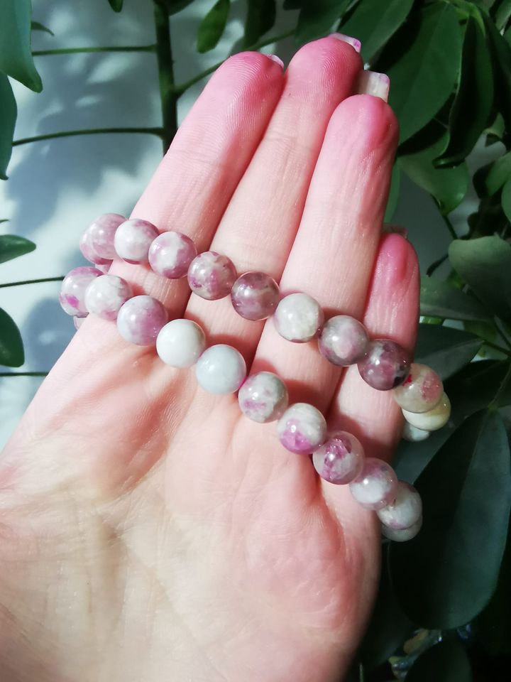 Bracelet en Tourmaline rose 8mm