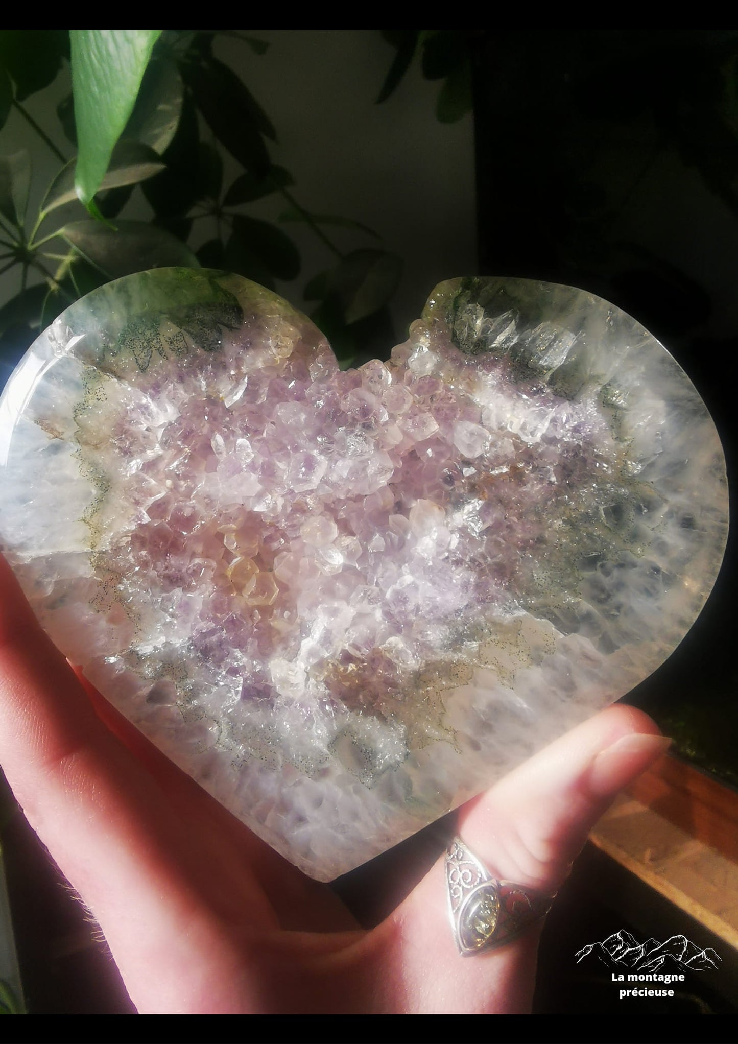 Cœur en Agate et Améthyste