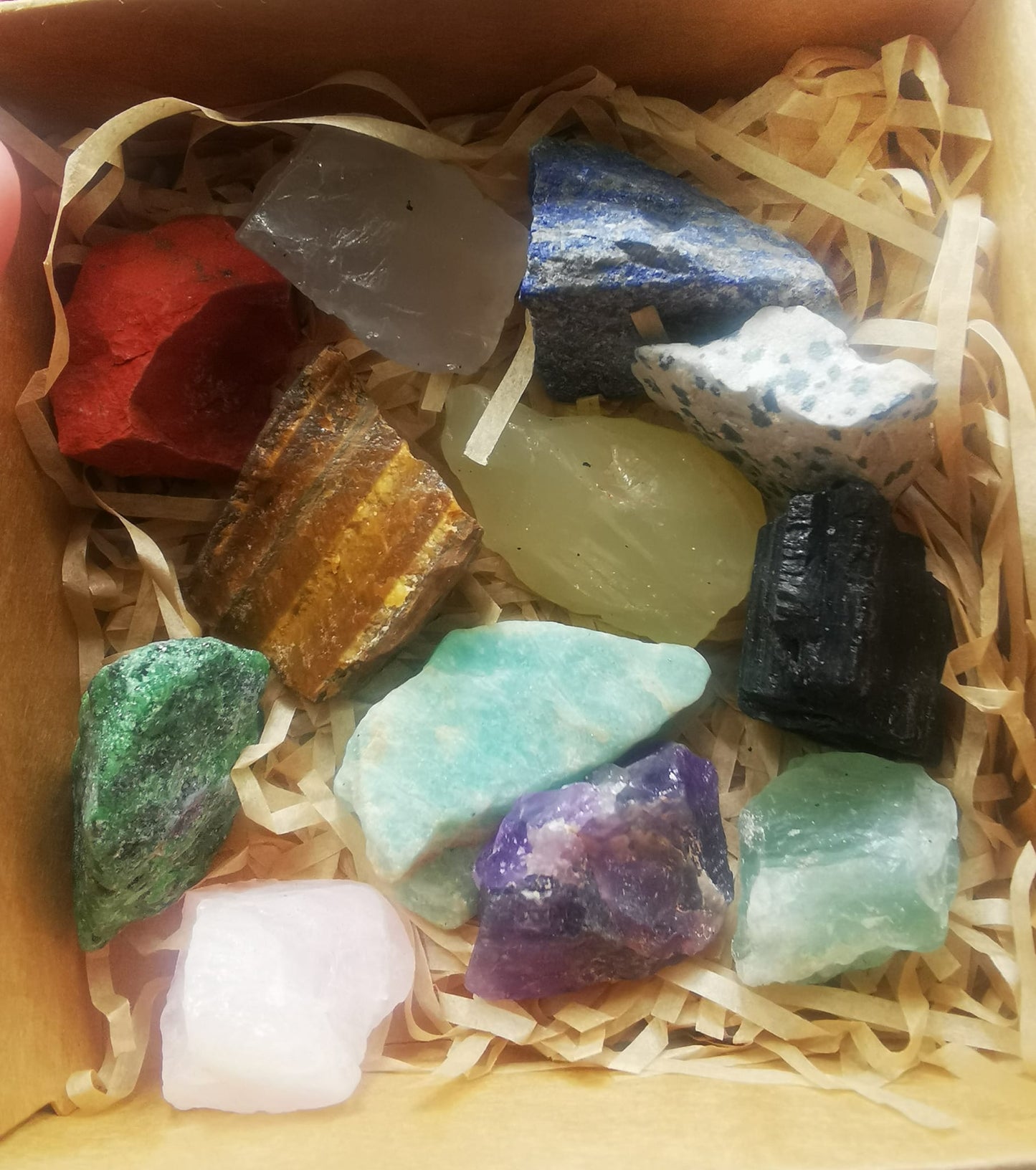 Box 7 chakras pierres brutes