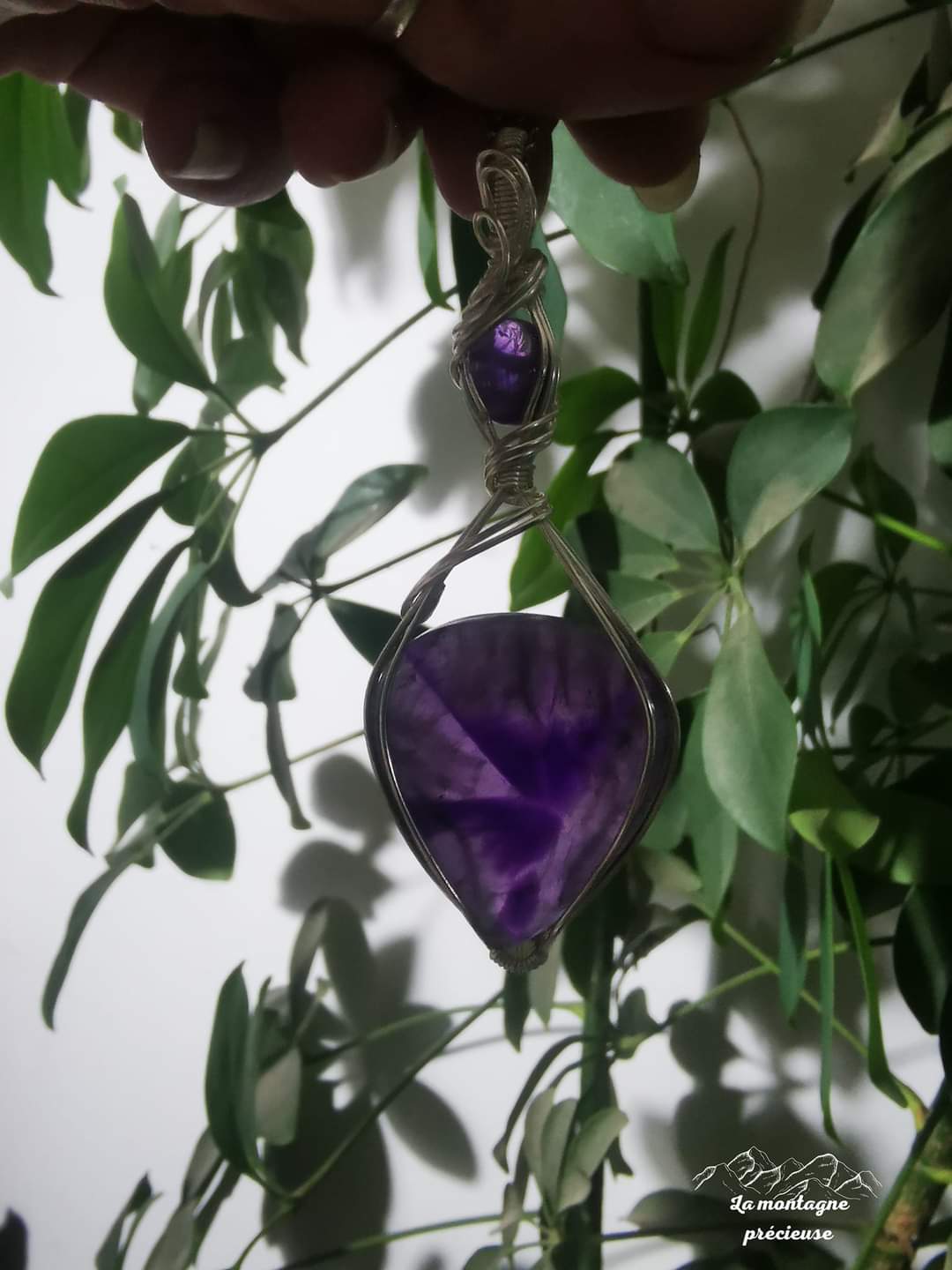 Pendentif double Améthyste