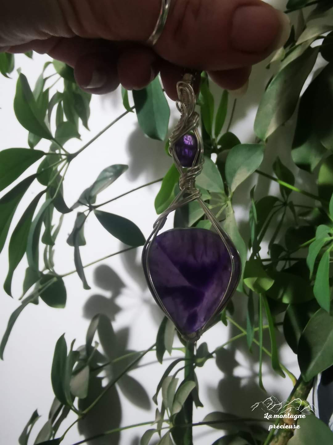 Pendentif double Améthyste