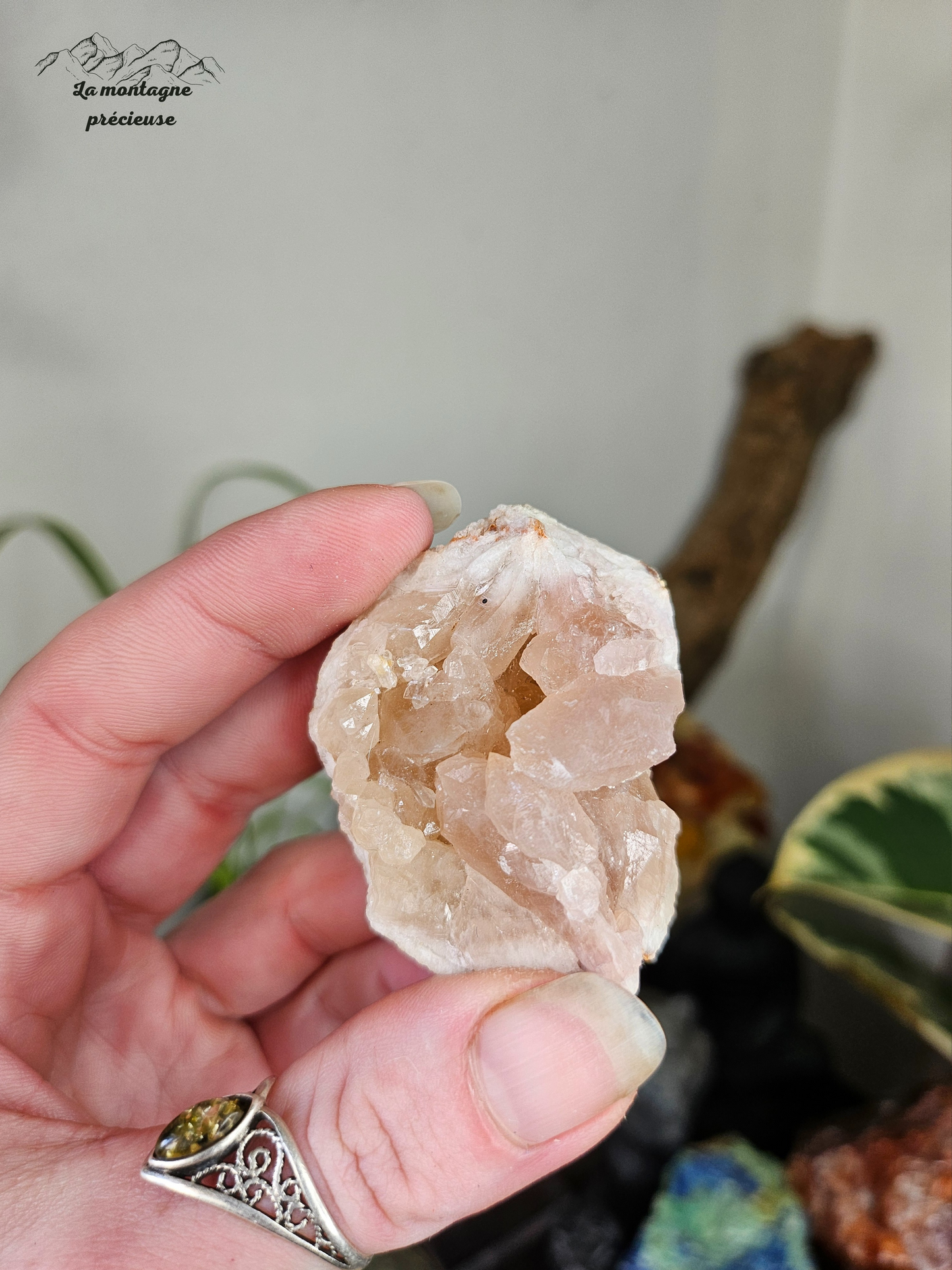 Géode en Améthyste rose