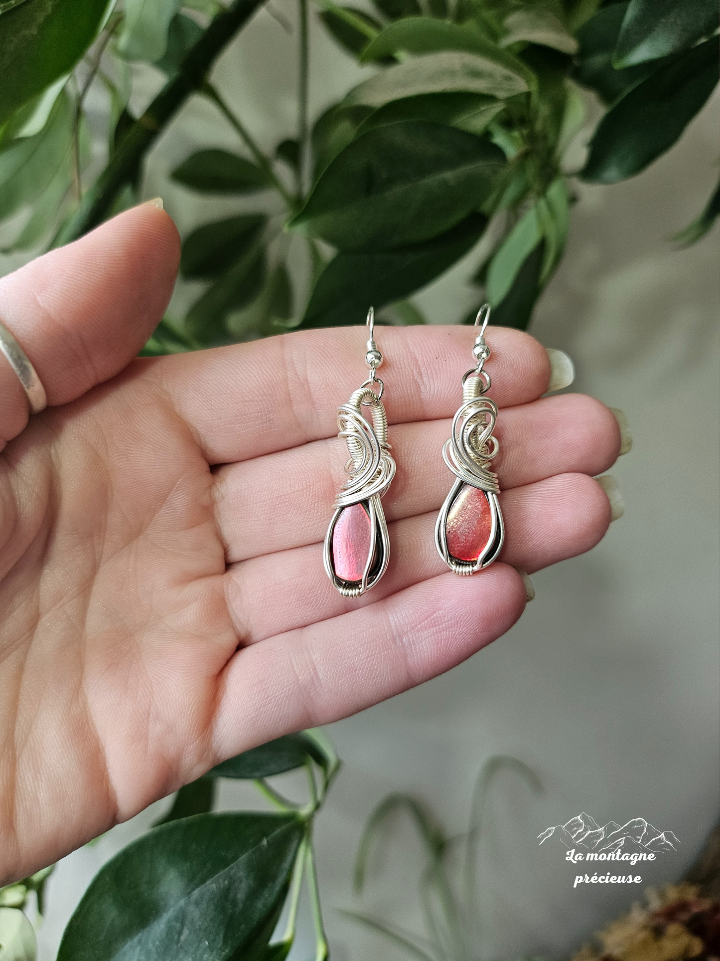 Boucles d'oreilles en ammolite