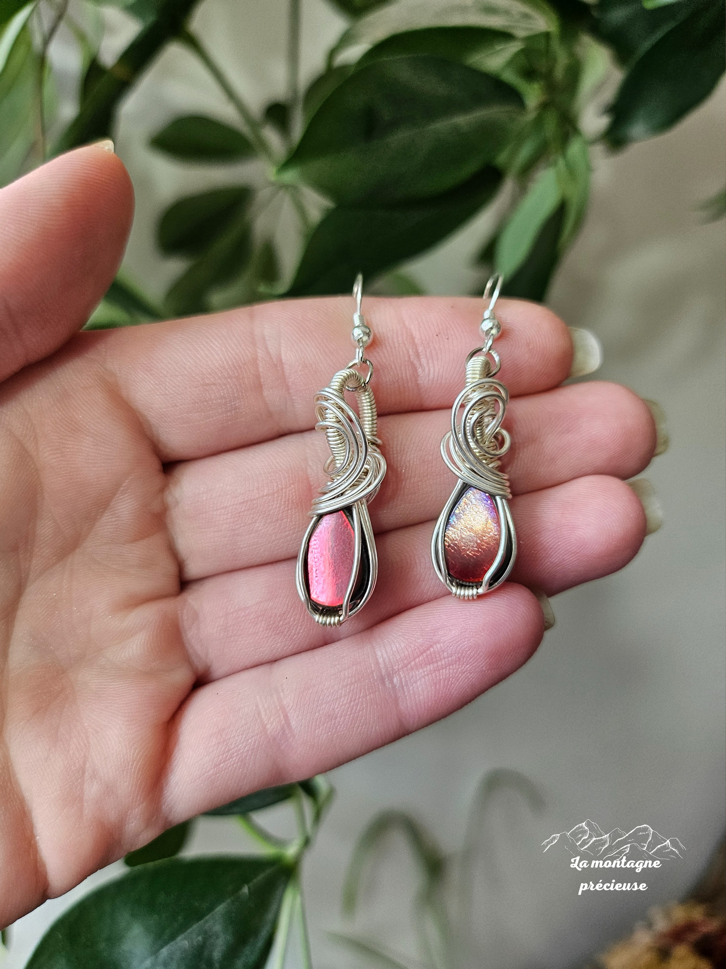 Boucles d'oreilles en ammolite