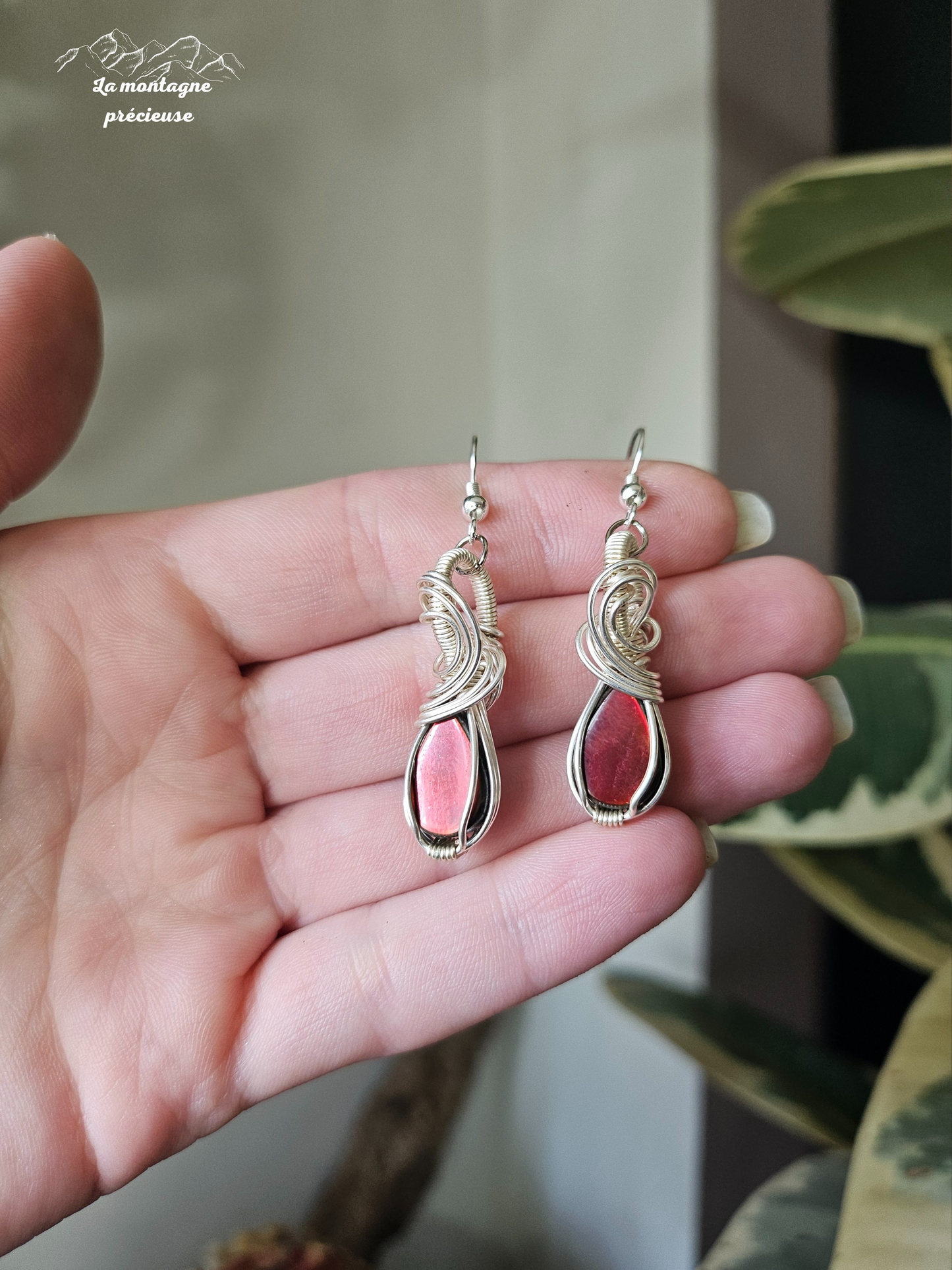 Boucles d'oreilles en ammolite