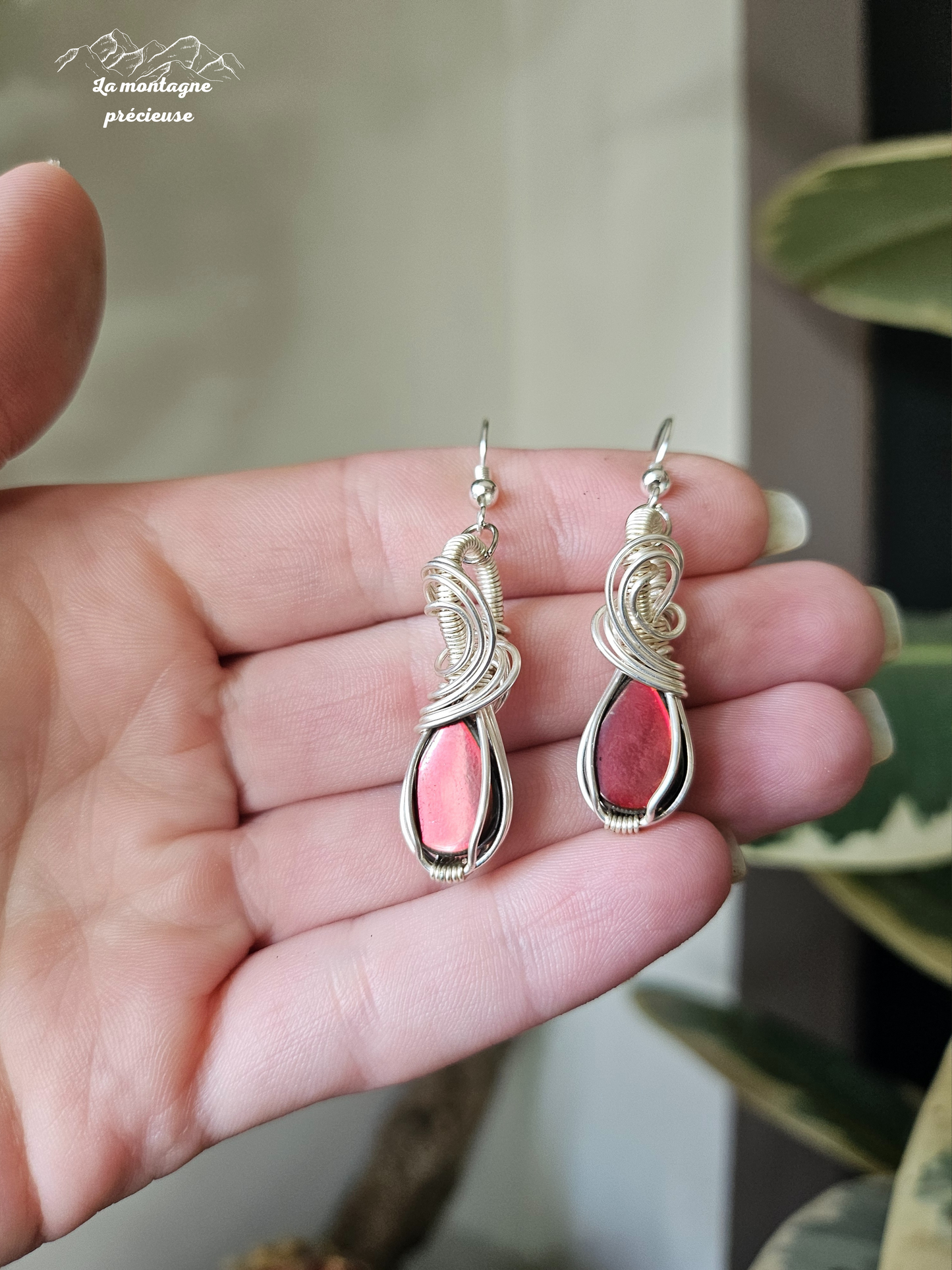 Boucles d'oreilles en ammolite