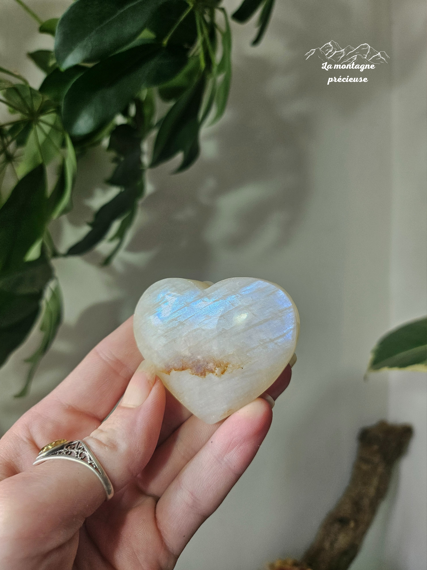 Coeur en pierre de lune