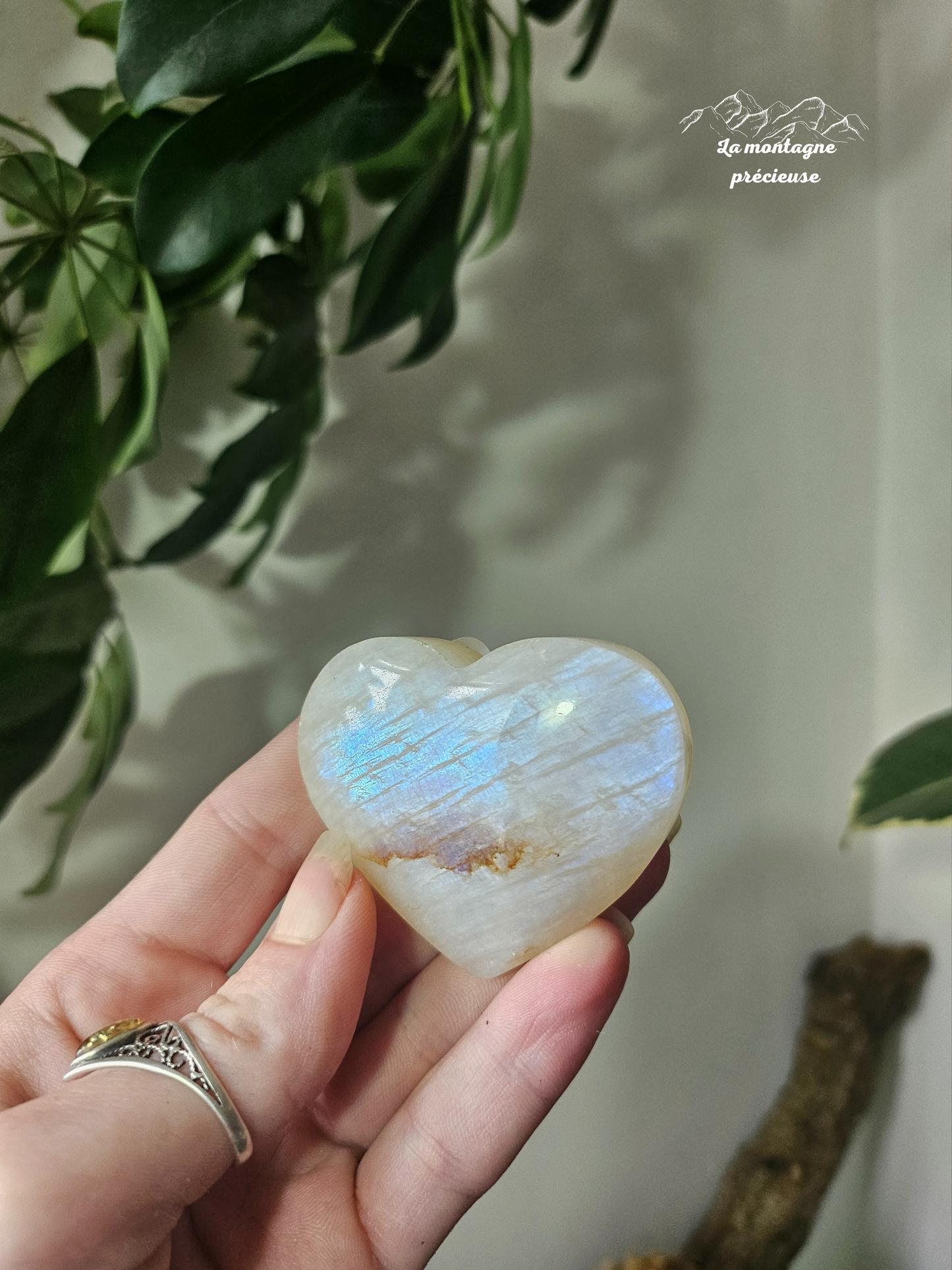 Coeur en pierre de lune