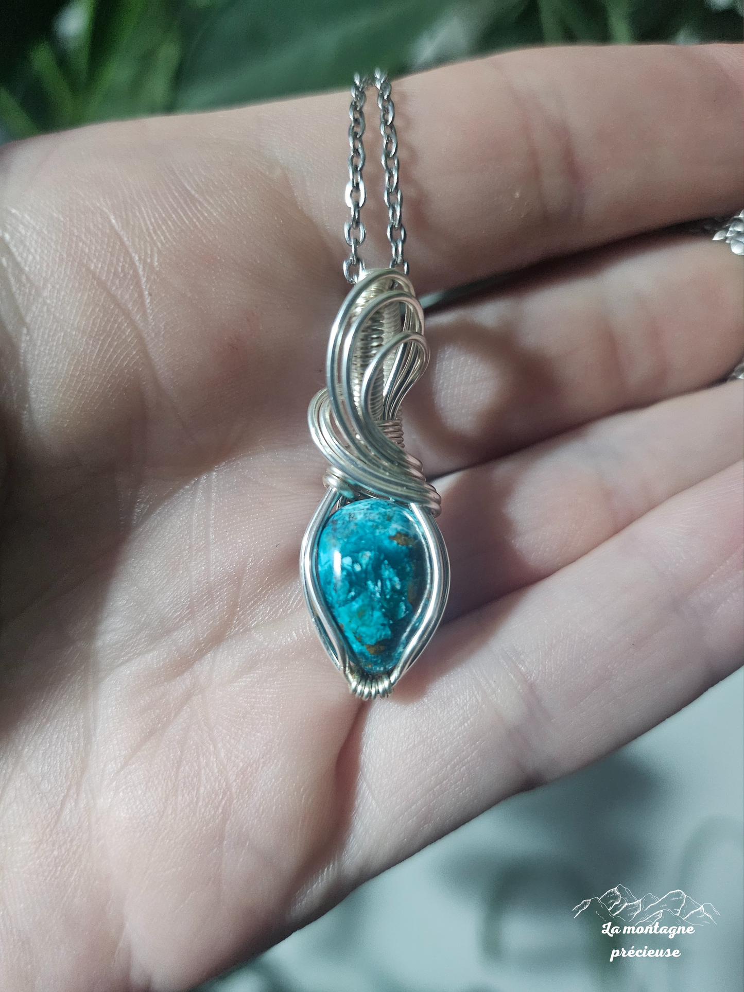 Pendentif en dioptase