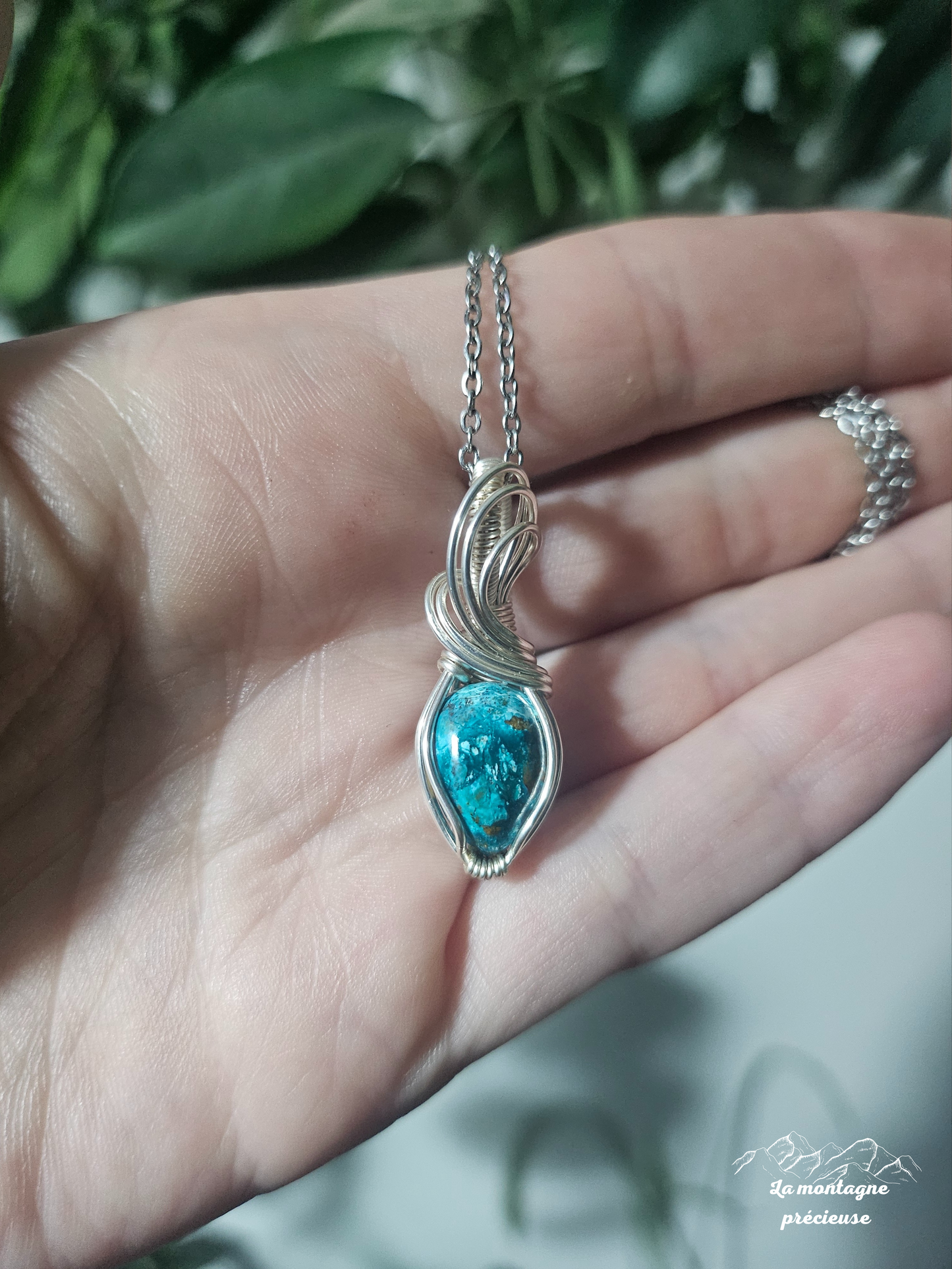 Pendentif en dioptase