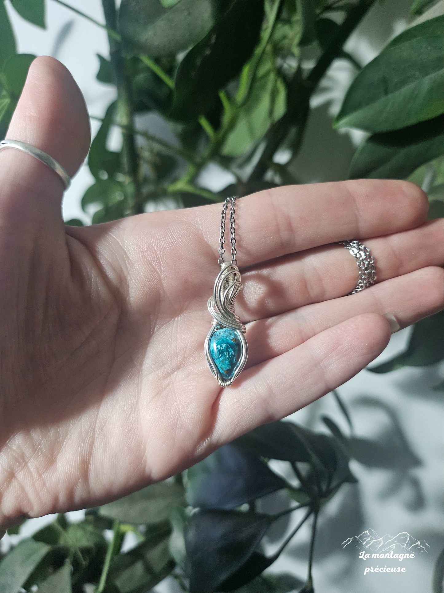Pendentif en dioptase
