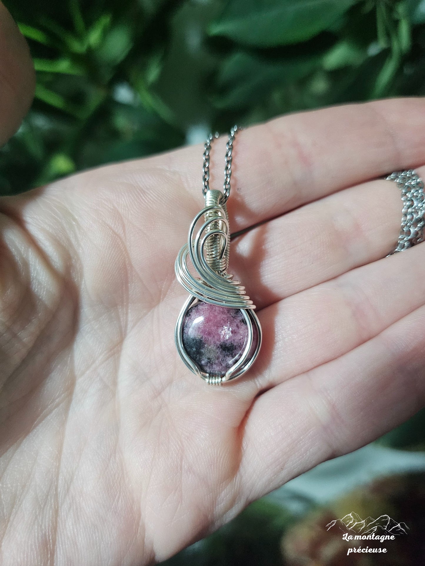Pendentif en Rhodonite
