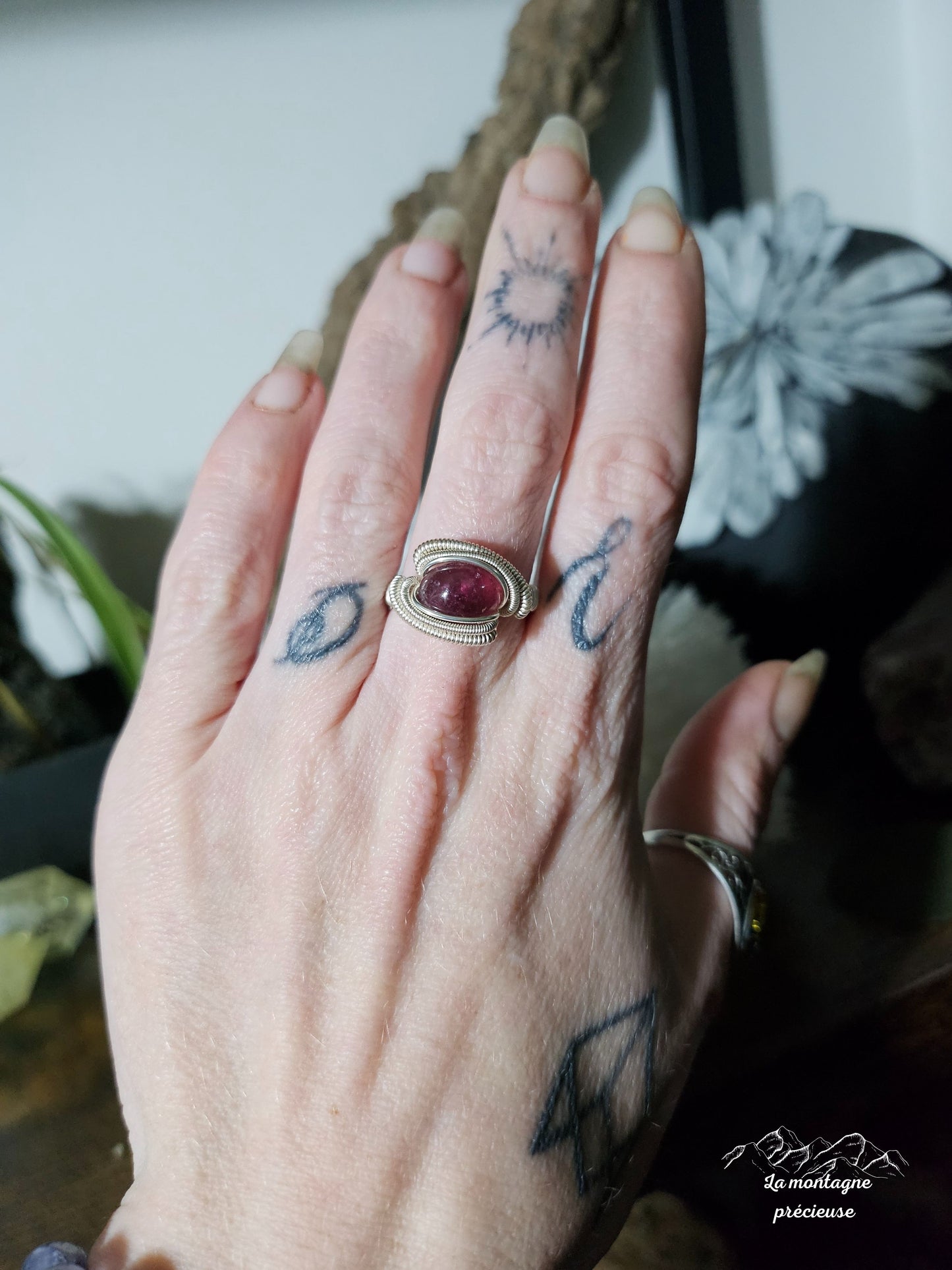 Bague en Tourmaline rouge ou Rubellite