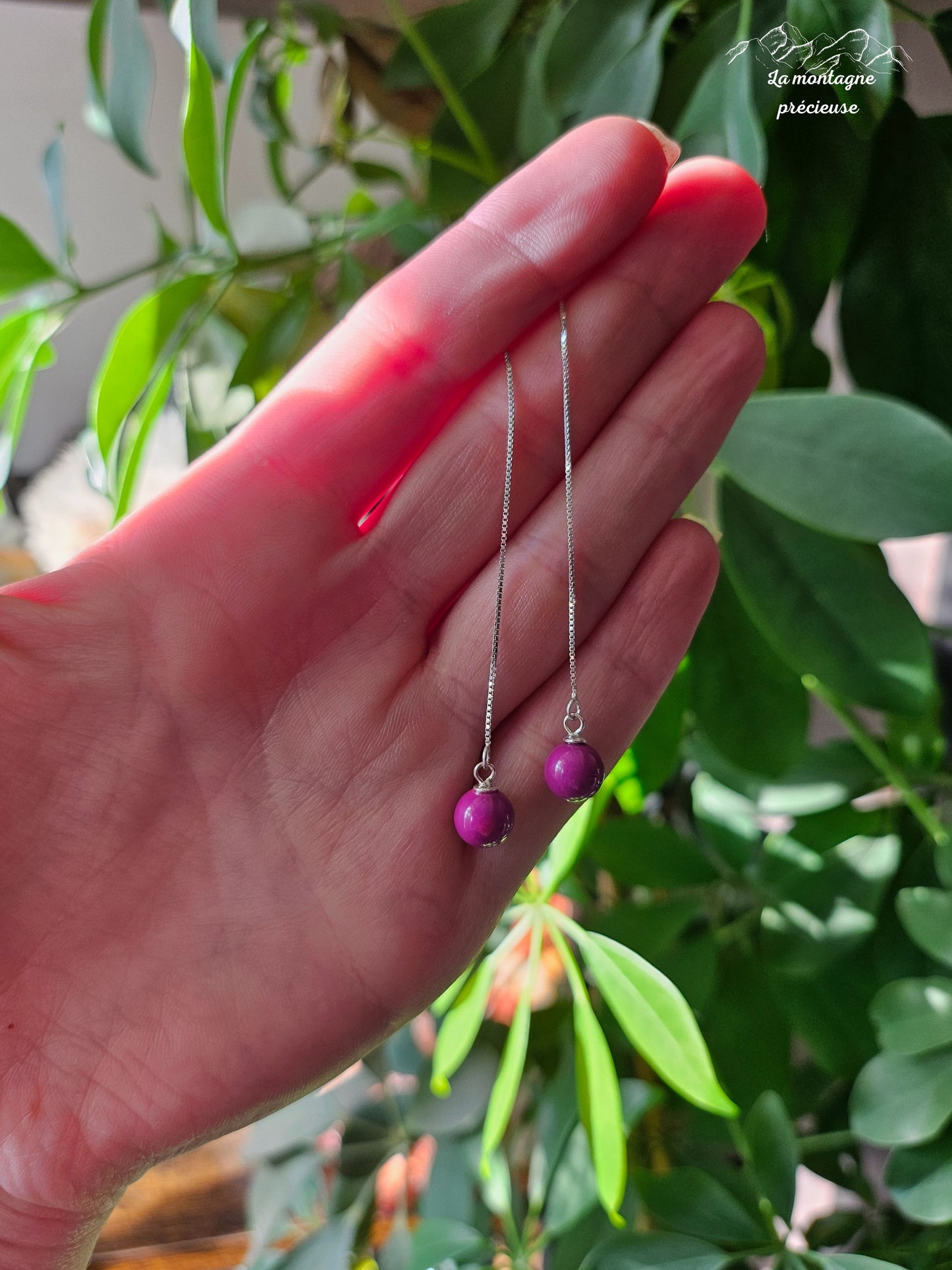 Boucles d'oreilles en Rubis