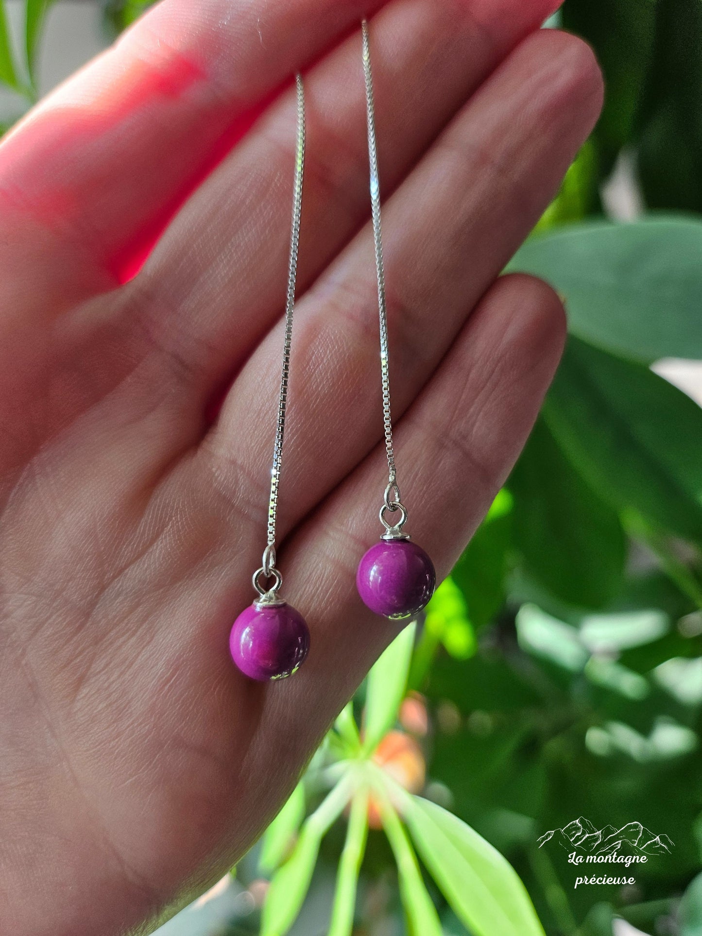 Boucles d'oreilles en Rubis