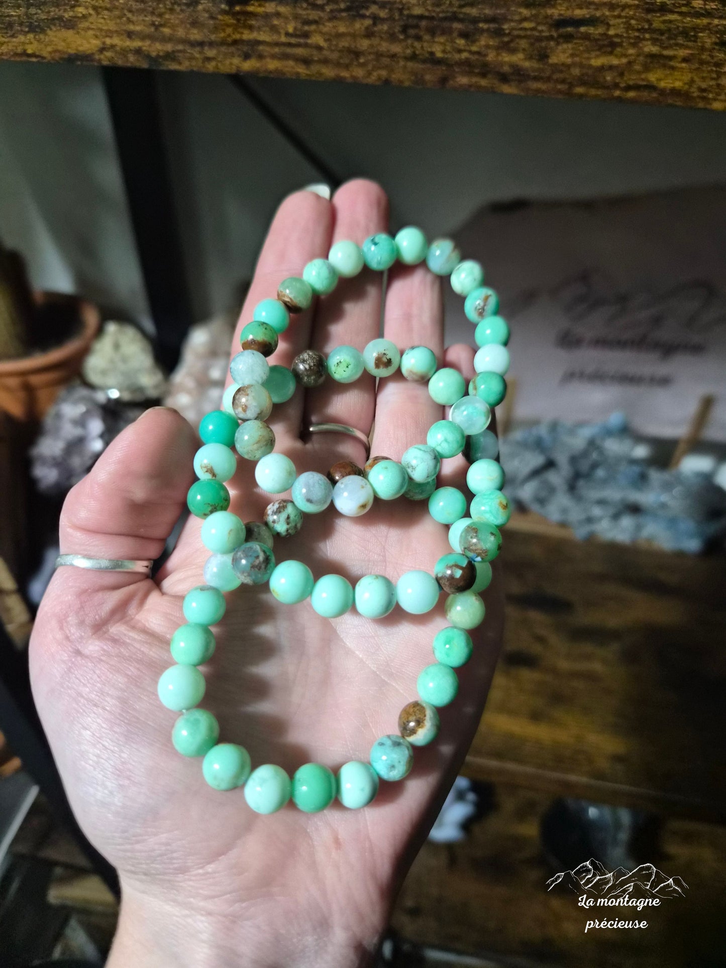 Bracelet en Chrysoprase 8mm