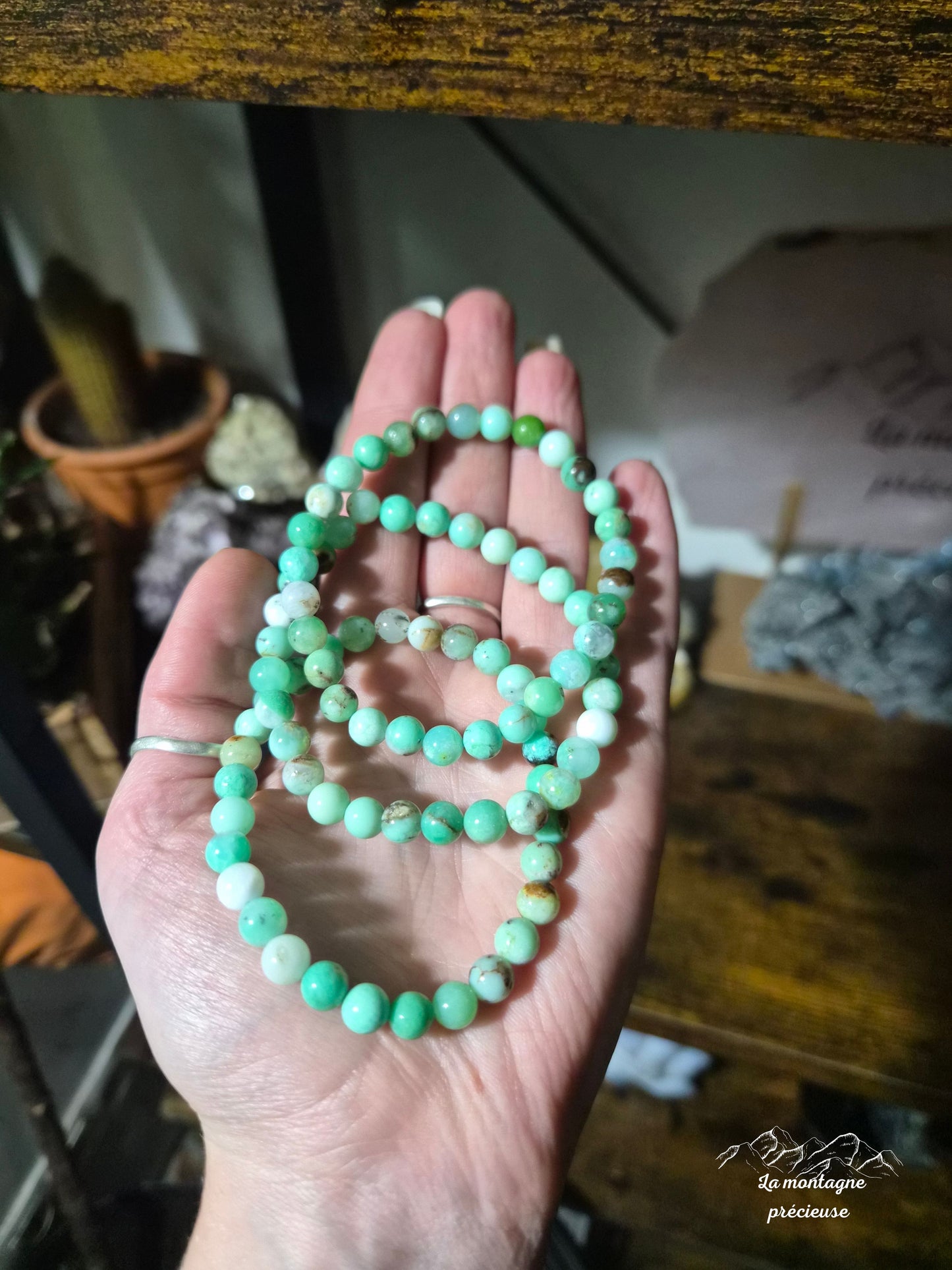 Bracelet en Chrysoprase 6mm