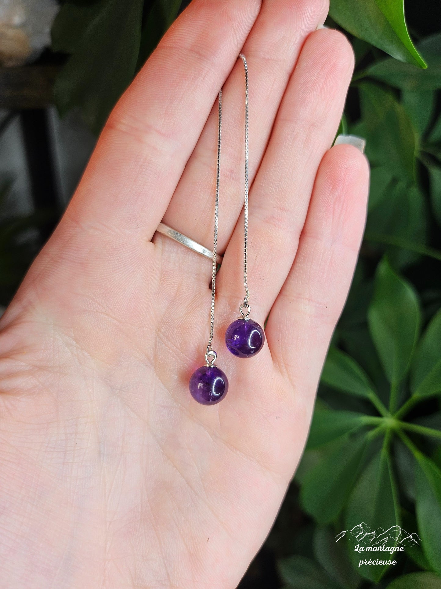Boucles d'oreilles en Améthyste