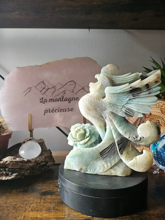 Phoenix en calcite Carribean