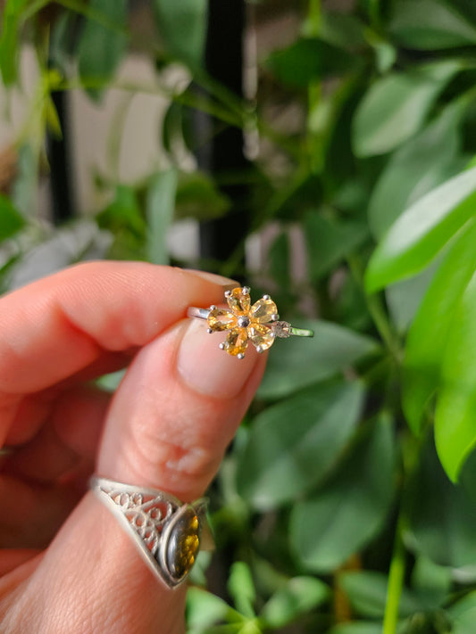 Bague tournante en citrine
