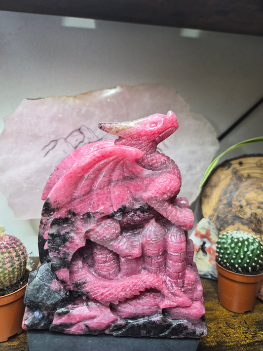 Dragon en Rhodonite