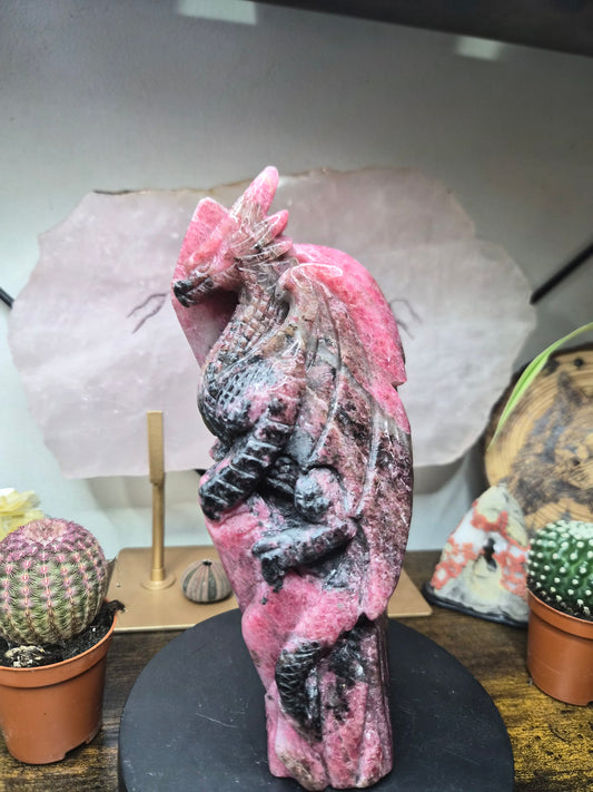 Dragon en Rhodonite