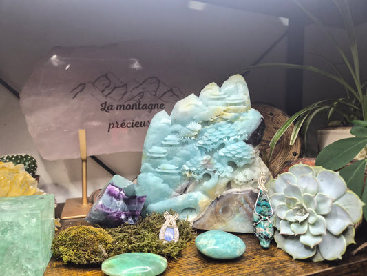 Paysage sculpté en Calcite des Caraïbes