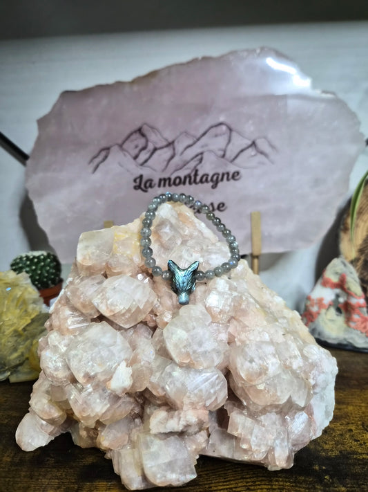 Bracelet loup en labradorite