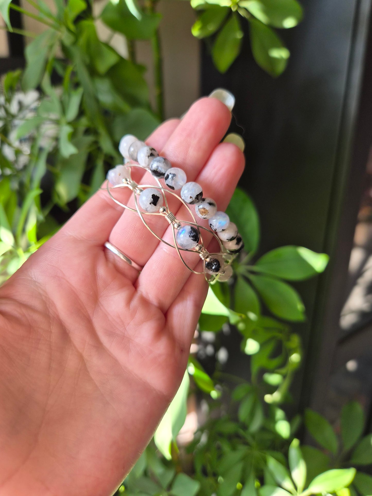 Bracelet infini en pierre de lune