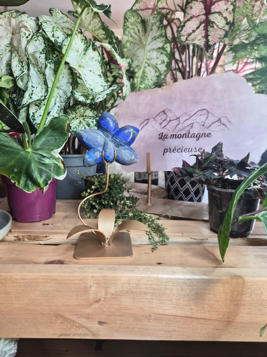 Orchidée en Lapis-lazuli