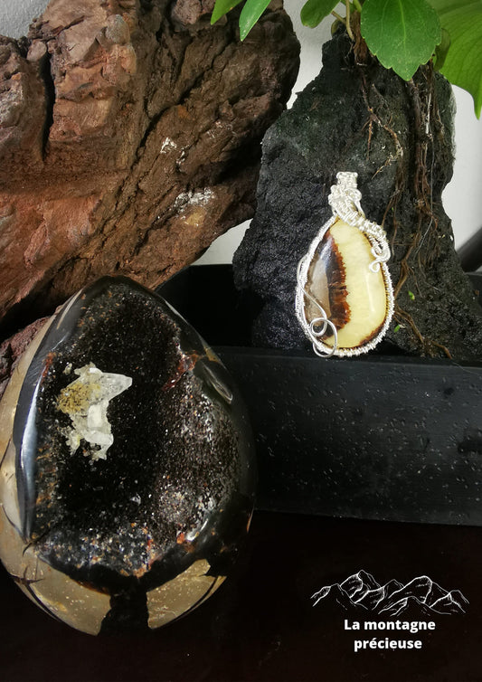 Pendentif en Septaria