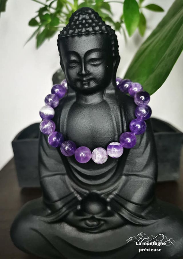 Bracelet en Améthyste chevron