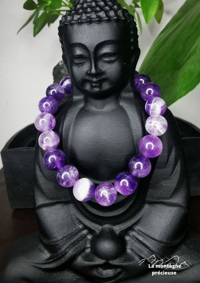 Bracelet en Améthyste chevron