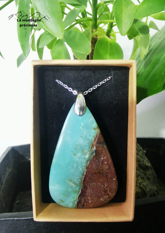 Pendentif en Chrysoprase Boulder