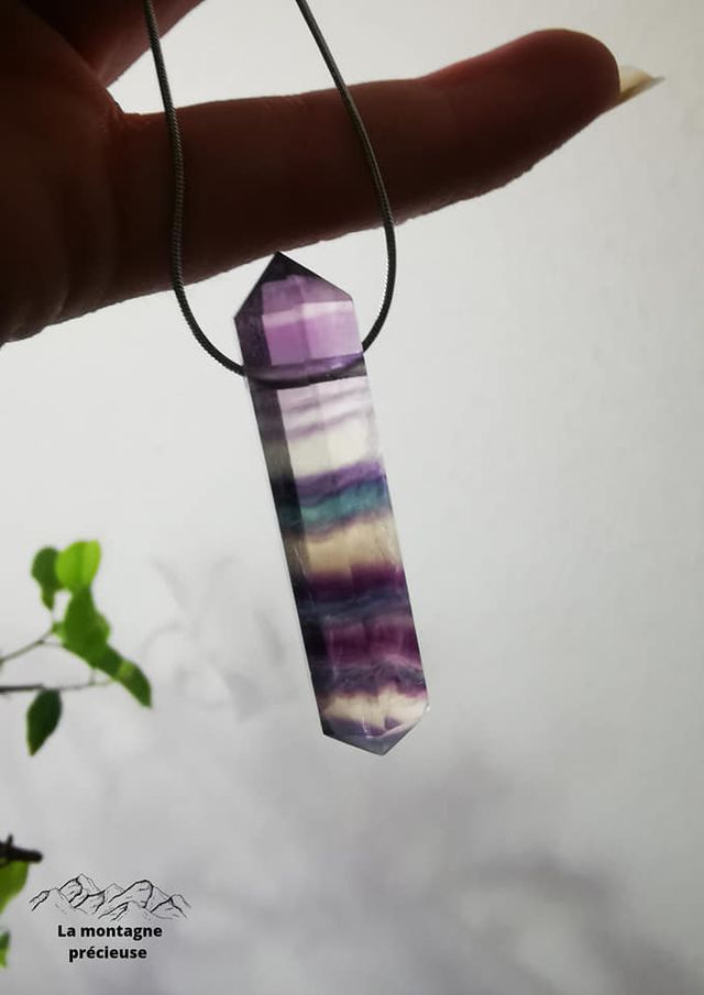 Pendentif en pointe de Fluorite