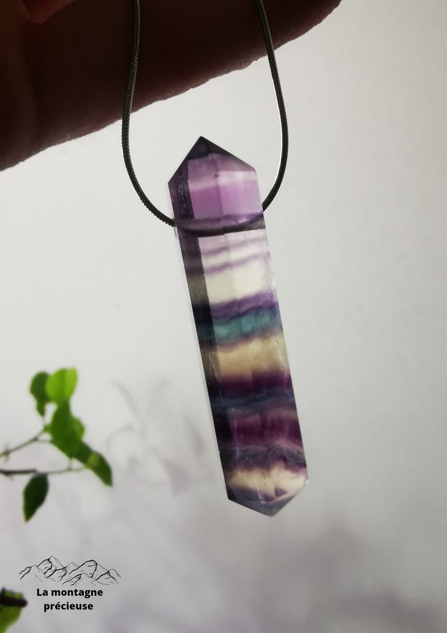 Pendentif en pointe de Fluorite