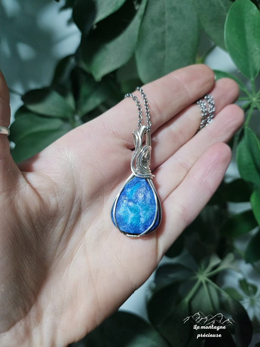 Pendentif en chrysocolle malachite