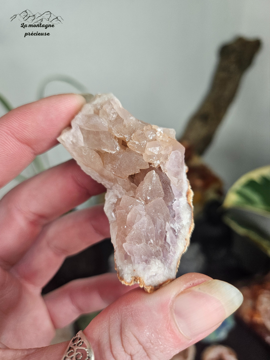 Géode en Améthyste rose