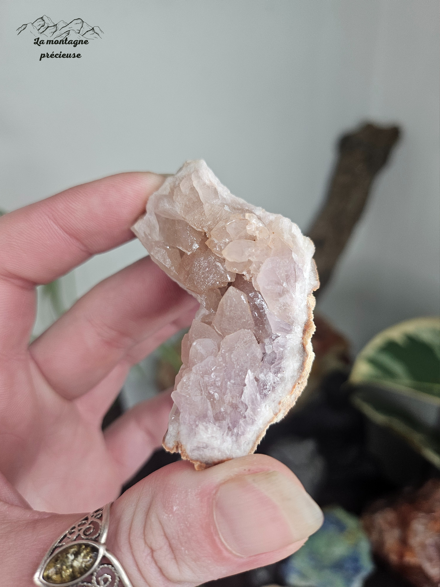 Géode en Améthyste rose