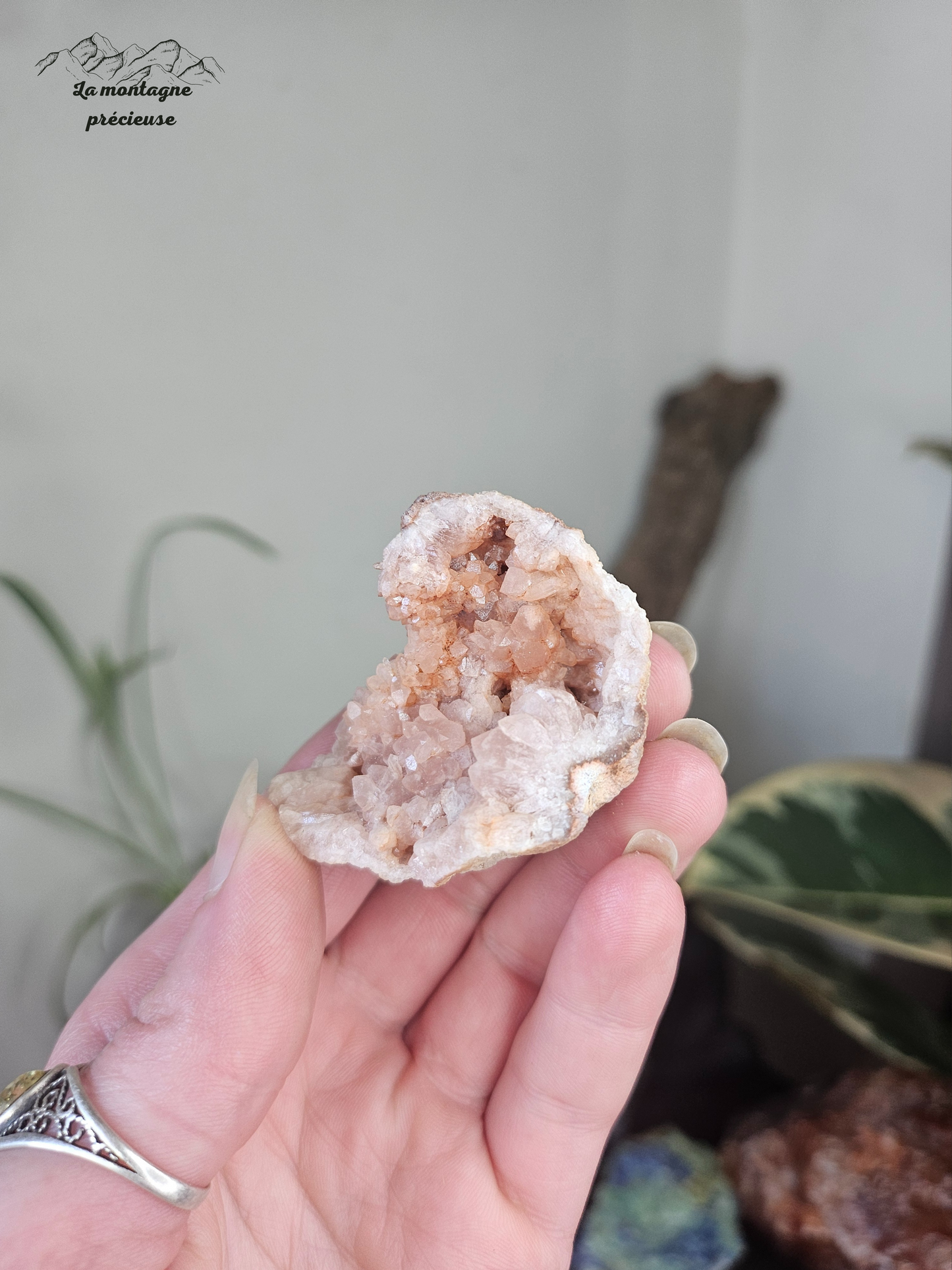 Géode en Améthyste rose