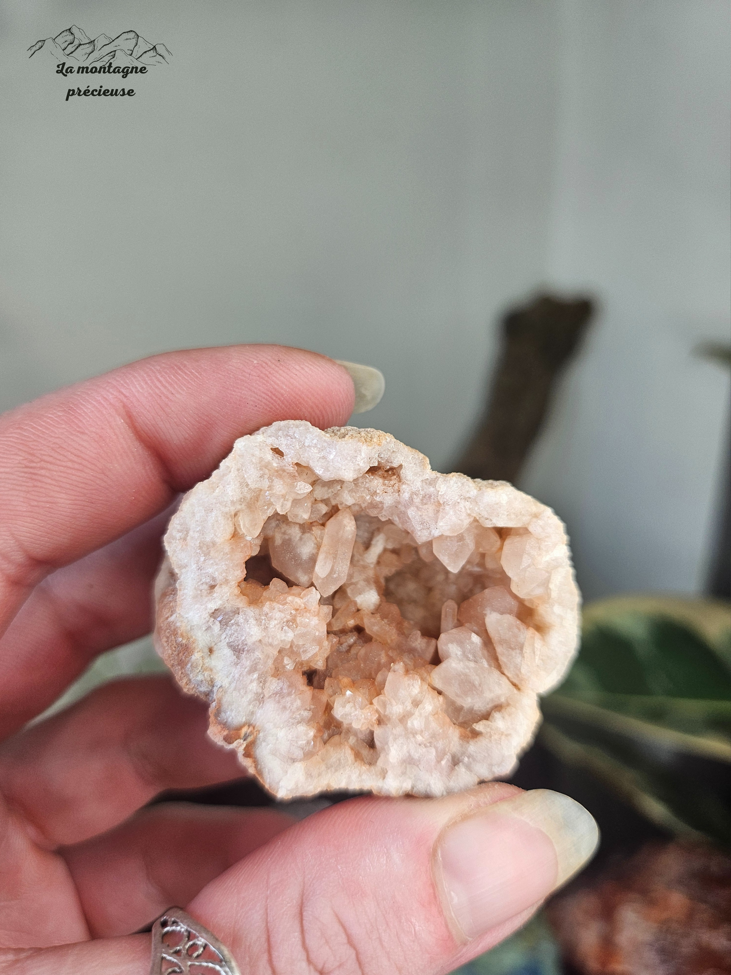 Géode en Améthyste rose